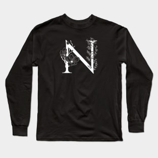 Letter N Monogram - Floral Initial Long Sleeve T-Shirt